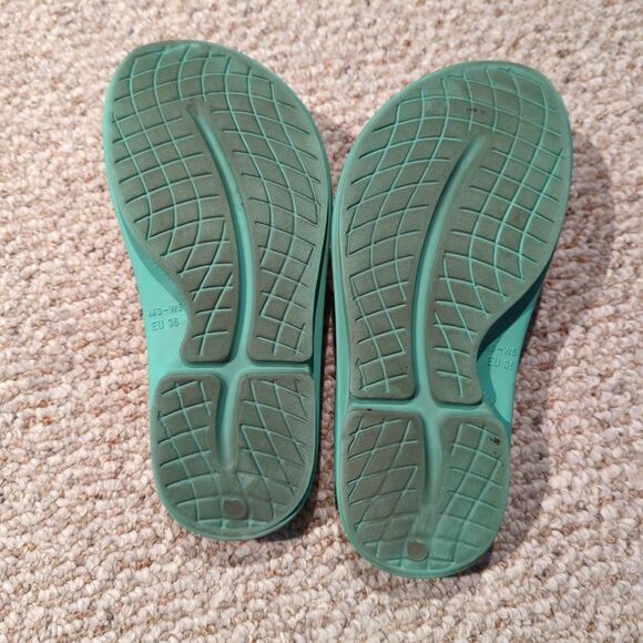 Oofos OOriginal Sandals Flip Flops Mens 3 Womens 5 Seafoam Green Recovery - Picture 6 of 7